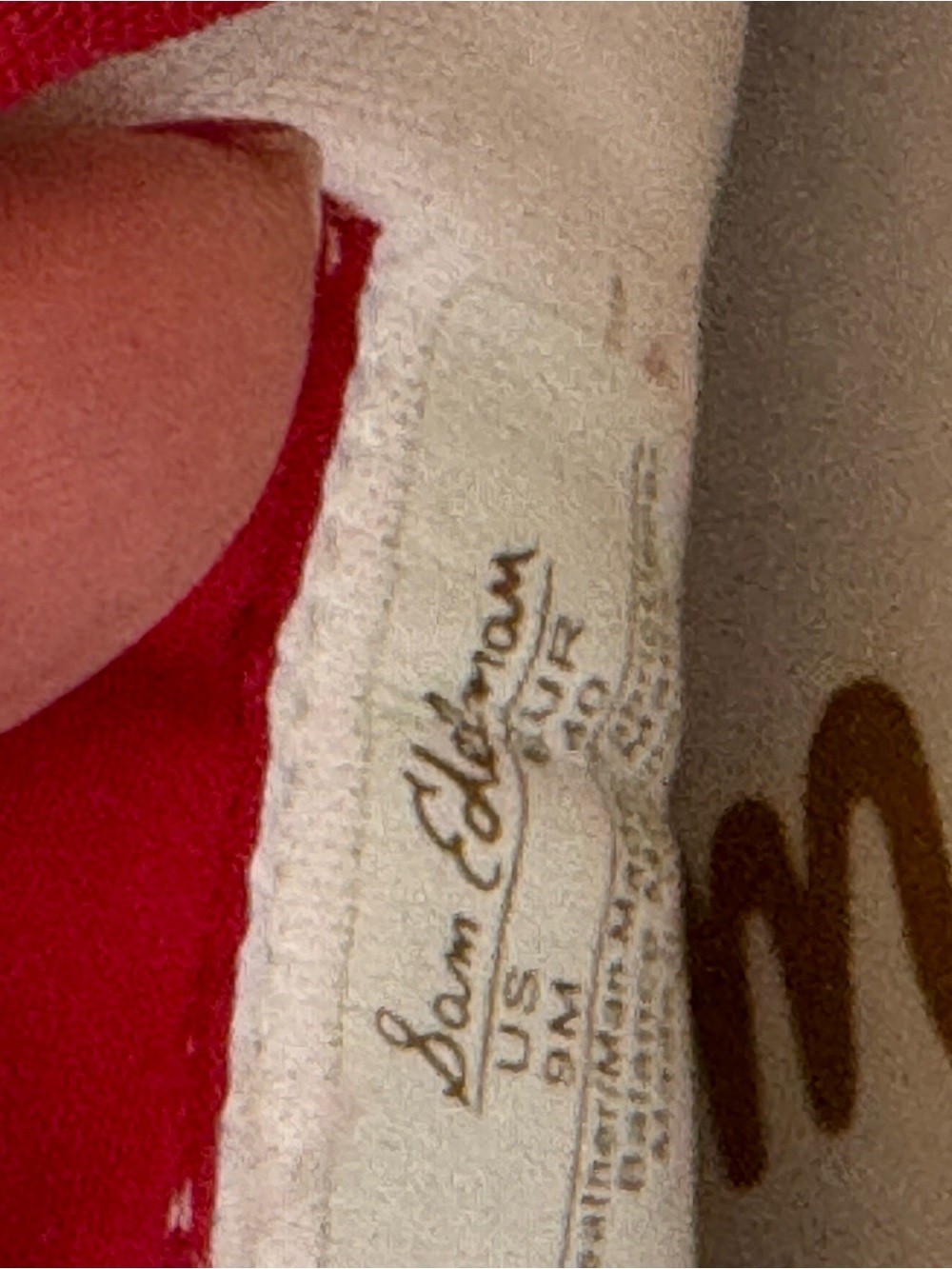Sam Edelman Women Red Suede Velcro Sneakers with White Accent - Picture 6 of 6